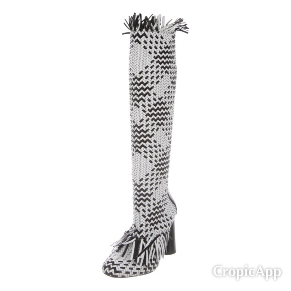 Proenza Schouler 9.5 Woven Leather Knee High Boots - Picture 5 of 6